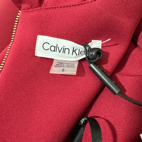 Nwt Calvin Klein || burgundy woman’s Dress size 8 - Picture 10 of 10